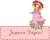 Gif animé joyeuses Pâques fille